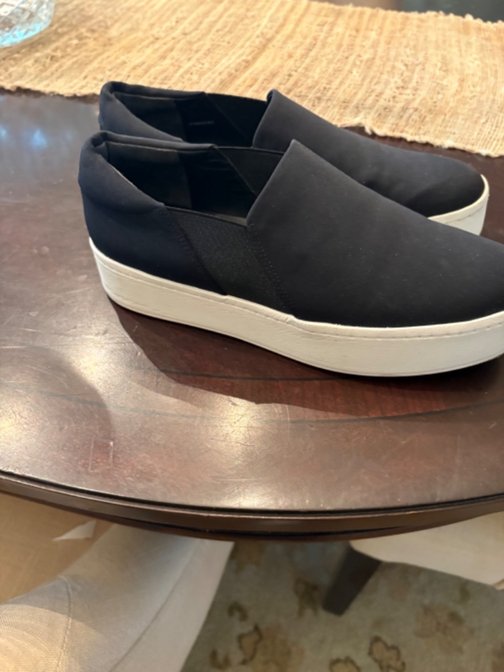 Vince platform sneaker microfiber